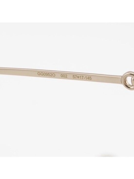 Gucci GG0952O 002 Eyeglasses Gold 57mm Aviator Frame main image 9